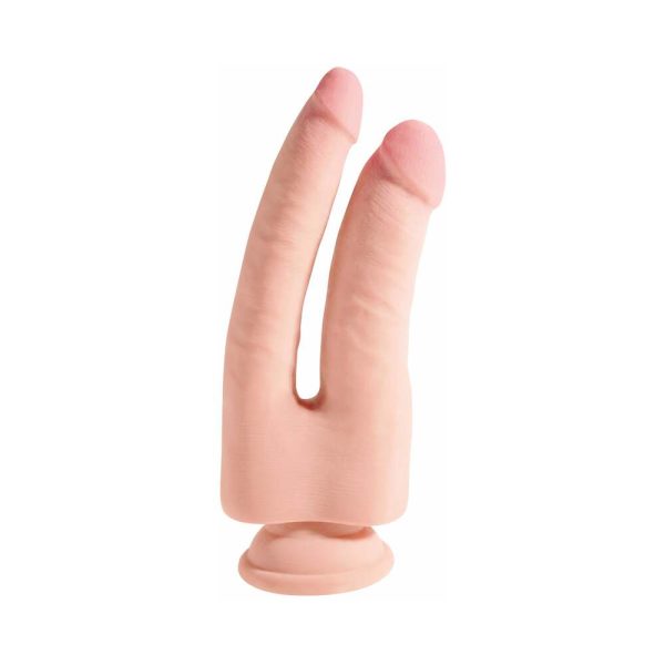King Cock Plus Triple Density Double Penetrator 9.5 in. Realistic Dildo Beige - Image 2