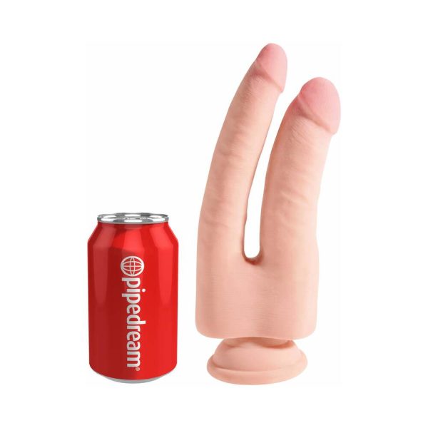 King Cock Plus Triple Density Double Penetrator 9.5 in. Realistic Dildo Beige - Image 5