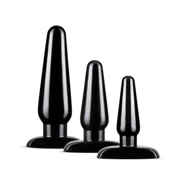 Anal Adventures 3-Piece Basic Plug Kit Black - Image 2