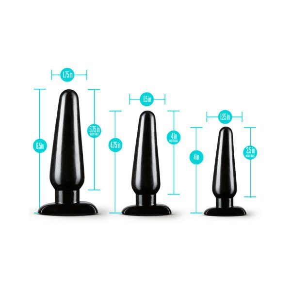 Anal Adventures 3-Piece Basic Plug Kit Black - Image 4