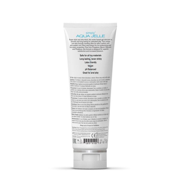 Wicked Simply Aqua Jelle Water Based Lubricant 4 oz. - Image 2