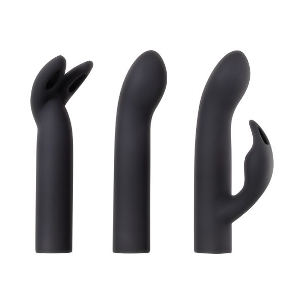 Evolved Four Play Rechargeable Silicone Bullet Vibrator and 3-Piece Sleeve Set Black - Image 3
