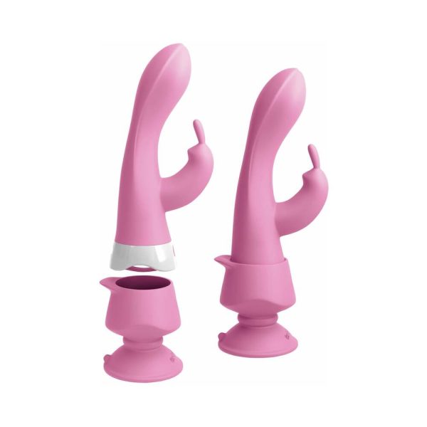 3Some Wall Banger Rabbit Vibrator With Suction Cup Pink - Image 3