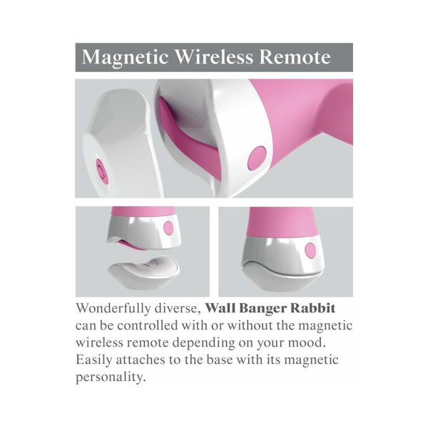 3Some Wall Banger Rabbit Vibrator With Suction Cup Pink - Image 9