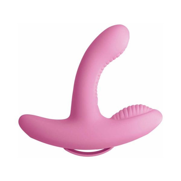 3Some Rock n'' Grind Dual Stimulation Silicone Vibrator Pink - Image 2