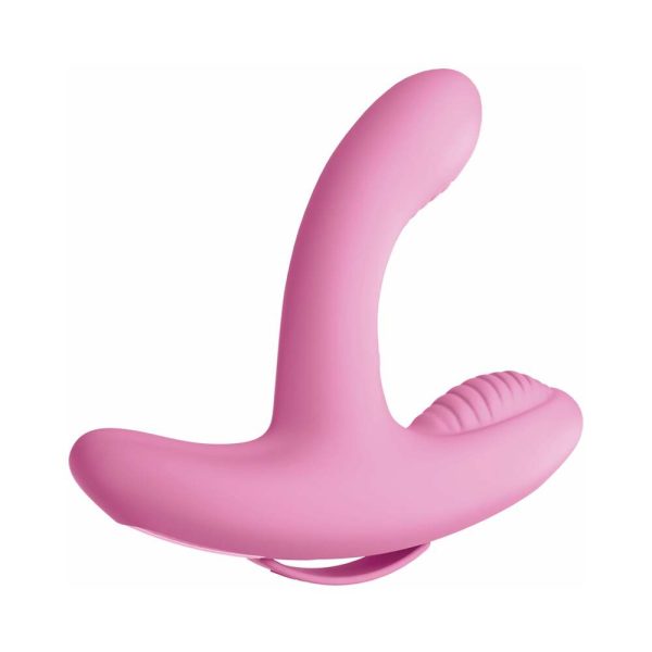 3Some Rock n'' Grind Dual Stimulation Silicone Vibrator Pink - Image 4
