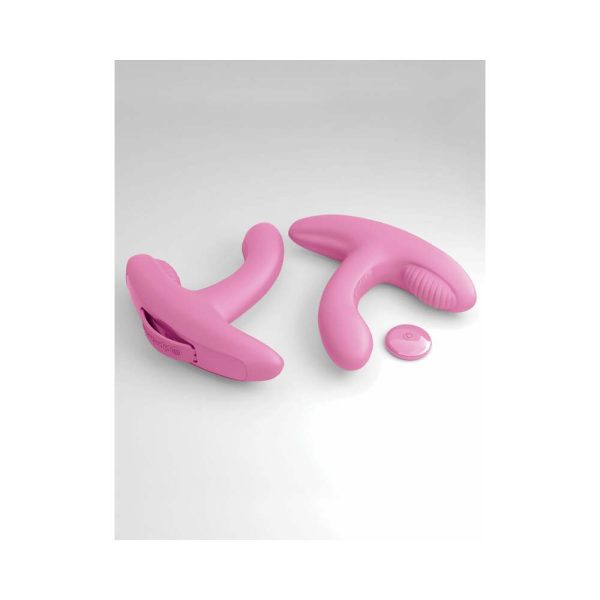 3Some Rock n'' Grind Dual Stimulation Silicone Vibrator Pink - Image 7
