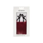 Sportsheets Sex & Mischief Enchanted Feather Nipple Clamps Burgundy