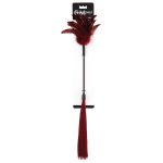 Sportsheets Sex & Mischief Shadow Feather Tickler Dual-Ended Flogger Burgundy