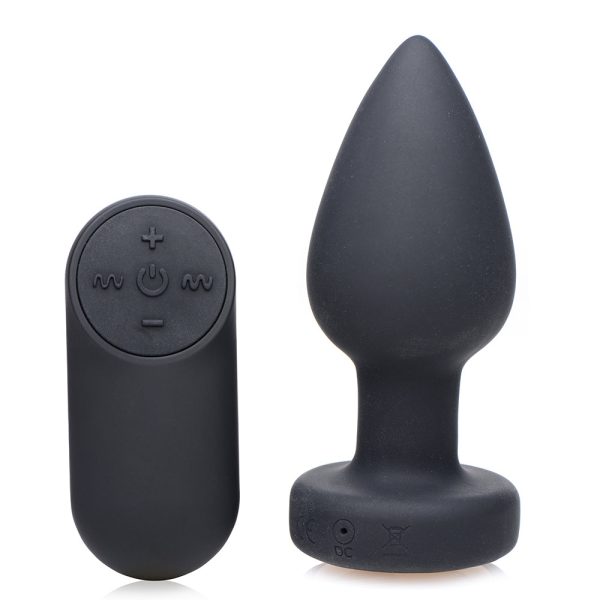 Booty Sparks Rechargeable Light Up Vibrating Anal Plug with Remote Control Medium - Image 2