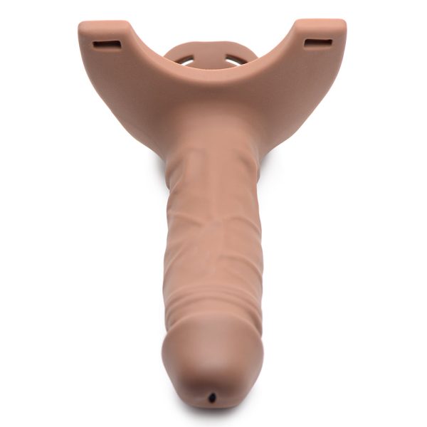 Size Matters Hollow Silicone Dildo Strap-On Beige - Image 7