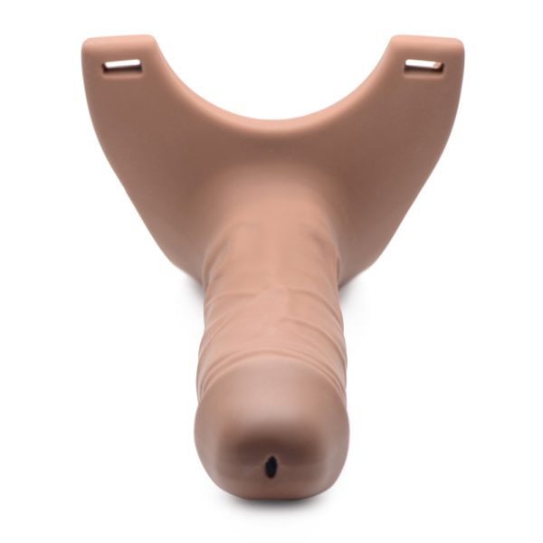 Size Matters Hollow Silicone Dildo Strap-On Beige - Image 8