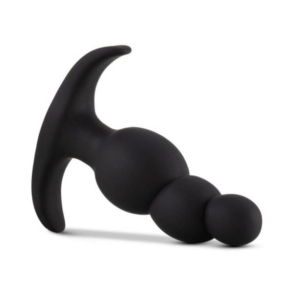 Anal Adventures Platinum Silicone Stacked Plug Black - Image 3