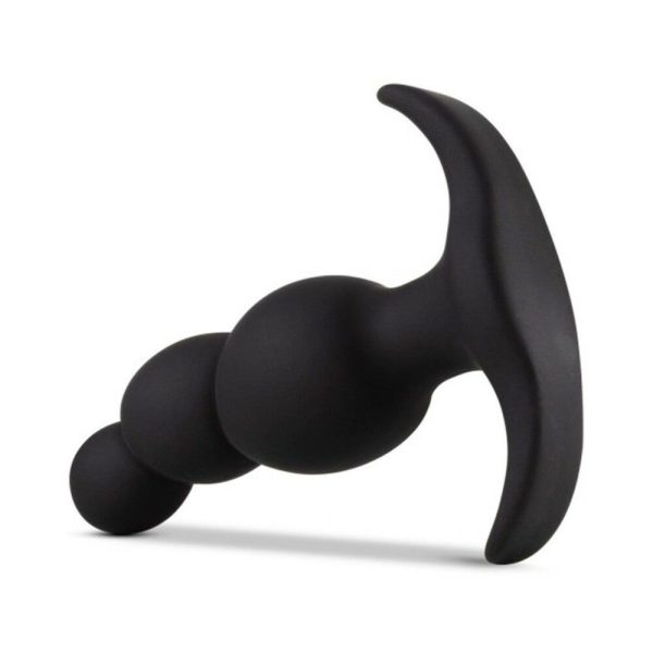 Anal Adventures Platinum Silicone Stacked Plug Black - Image 4