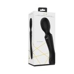 VIVE ENORA Rechargeable Dual-Ended Silicone Pulse-Wave G-Spot & Wand Vibrator Black