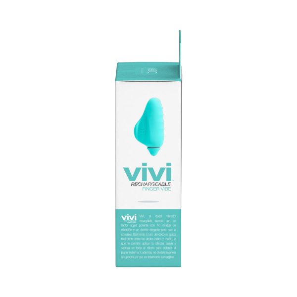 Vedo Vivi Rechargeable Finger Vibe Tease Me Turquoise - Image 6