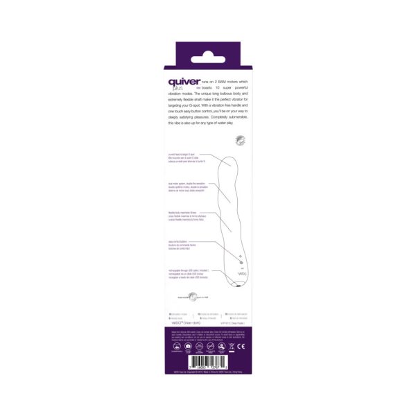 VeDO Quiver Plus Rechargeable Vibe Deep Purple - Image 8