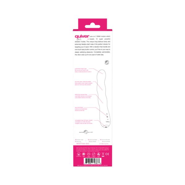 VeDO Quiver Plus Rechargeable Vibe Foxy Pink - Image 8