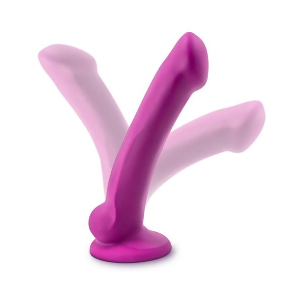 Avant D9 Ergo Mini 7 in. Dual Density Silicone Dildo Violet - Image 5
