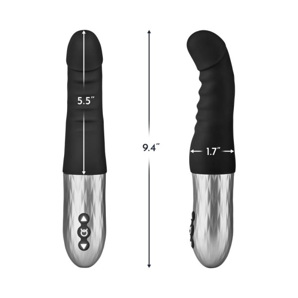 Forto Thruster Rechargeable Silicone Thrusting G-Spot Vibrator Black - Image 7
