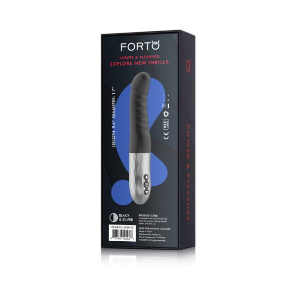 Forto Thruster Rechargeable Silicone Thrusting G-Spot Vibrator Black - Image 9