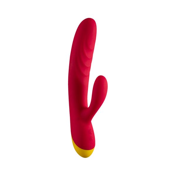 ROMP Jazz Rechargeable Silicone Rabbit Vibrator Berry - Image 2