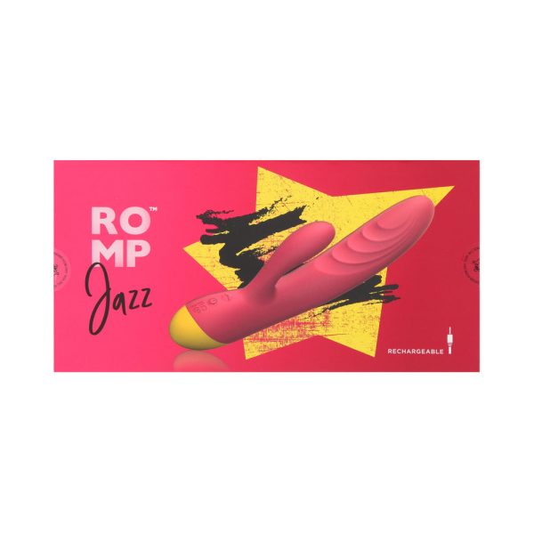 ROMP Jazz Rechargeable Silicone Rabbit Vibrator Berry - Image 6
