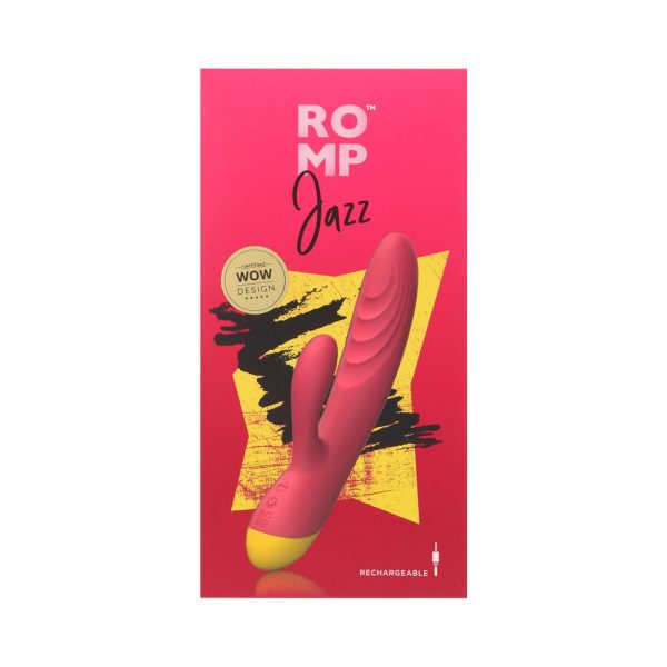 ROMP Jazz Rechargeable Silicone Rabbit Vibrator Berry - Image 7