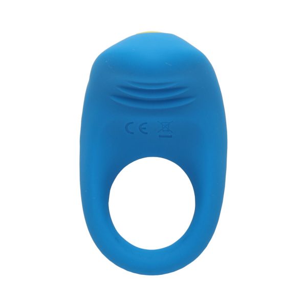 ROMP Juke Rechargeable Silicone Vibrating Penis Ring Light Blue - Image 3