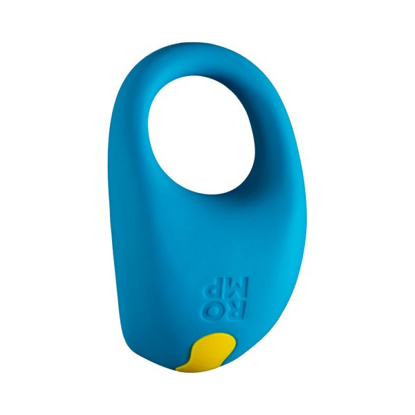 ROMP Juke Rechargeable Silicone Vibrating Penis Ring Light Blue - Image 7