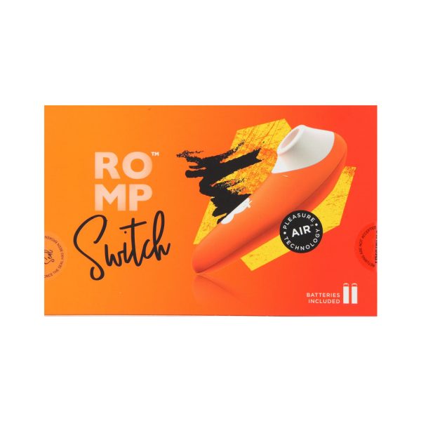 ROMP Switch Silicone Pleasure Air Clitoral Vibrator Orange - Image 10