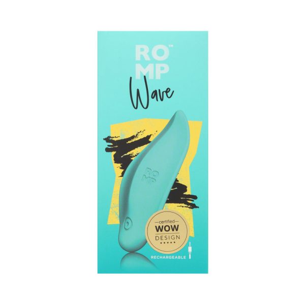 ROMP Wave Rechargeable Silicone Lay-On Vibrator Mint - Image 10