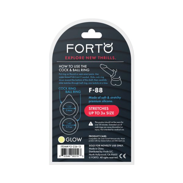 Forto F-88 Liquid Silicone Cock & Ball Ring Glow - Image 6