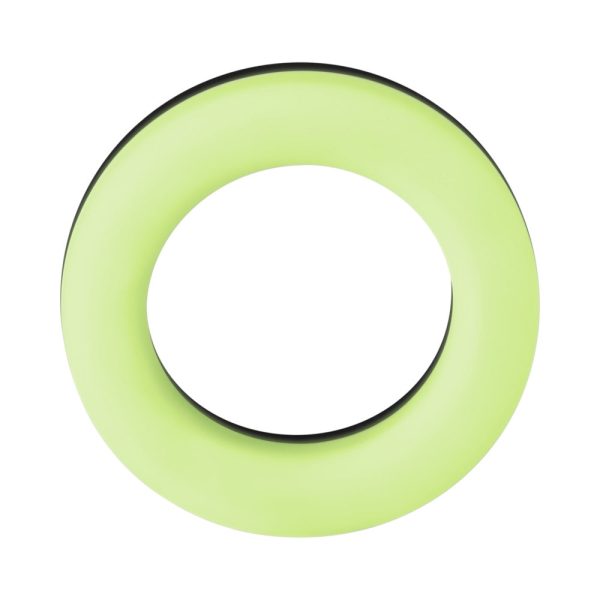 Forto F-19 Liquid Silicone 2-Tone Cockring Black/Glow - Image 2