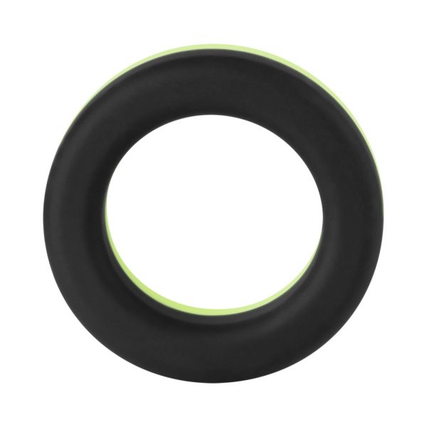 Forto F-19 Liquid Silicone 2-Tone Cockring Black/Glow - Image 5