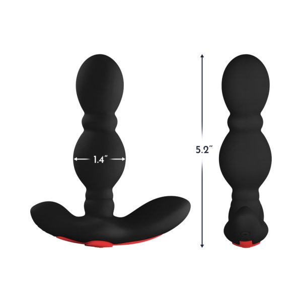 Forto Vibrating Anal Plug Rechargeable Silicone Black - Image 7