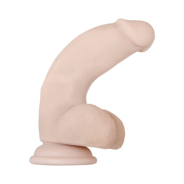 Evolved Real Supple Poseable 7 in. Realistic Dildo With Balls Beige - Image 7