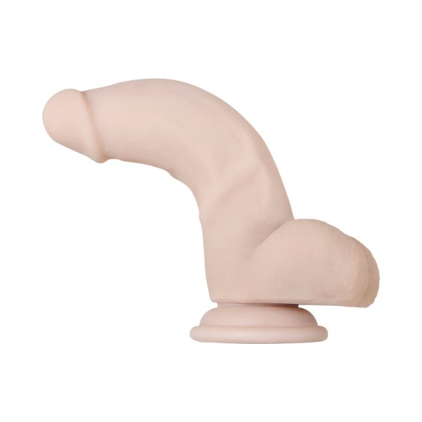 Evolved Real Supple Poseable 7 in. Realistic Dildo With Balls Beige - Image 8