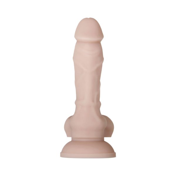 Evolved Real Supple Poseable 6 in. Realistic Silicone Dildo With Balls Beige - Image 4
