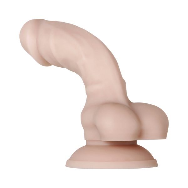 Evolved Real Supple Poseable 6 in. Realistic Silicone Dildo With Balls Beige - Image 5