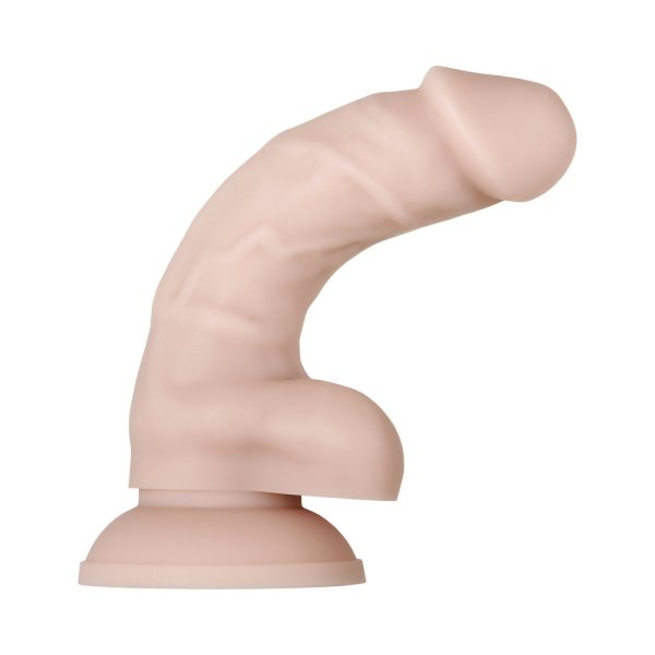 Evolved Real Supple Poseable 6 in. Realistic Silicone Dildo With Balls Beige - Image 7