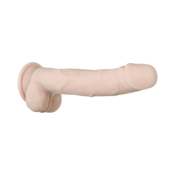 Evolved Real Supple Poseable 9.5 in. Realistic Dildo With Balls Beige - Image 9