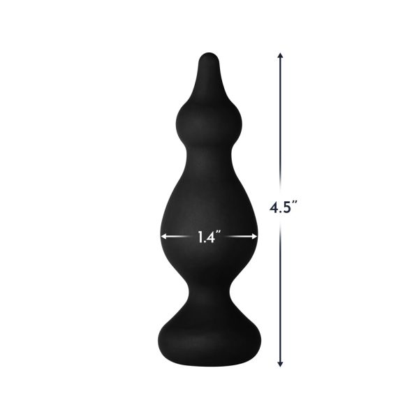Forto F-30 Pointer Silicone Anal Plug Medium Black - Image 4
