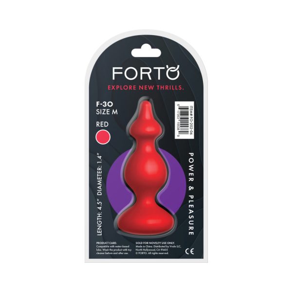 Forto F-30 Pointer Silicone Anal Plug Medium Red - Image 5