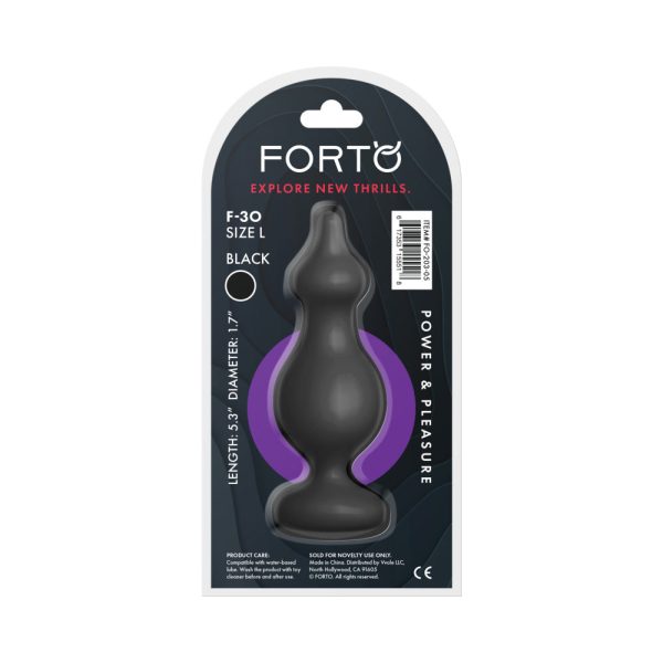 Forto F-30 Pointer Silicone Anal Plug Large Black - Image 5