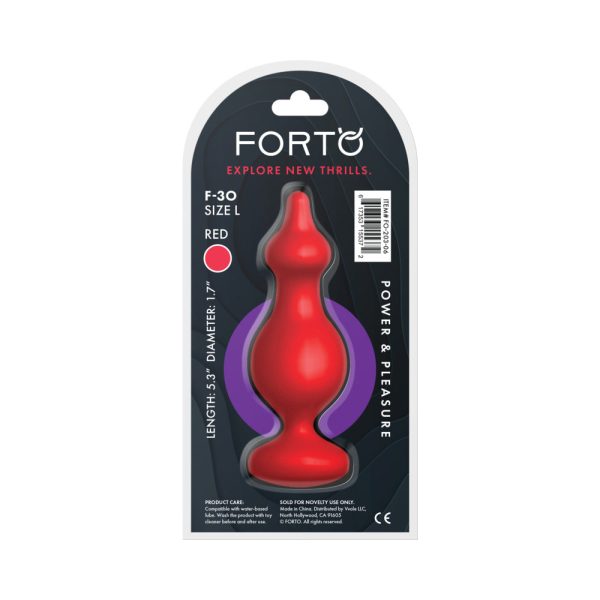 Forto F-30 Pointer Silicone Anal Plug Large Red - Image 5
