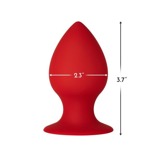 Forto F-98 Cone Silicone Anal Plug Medium Red - Image 4