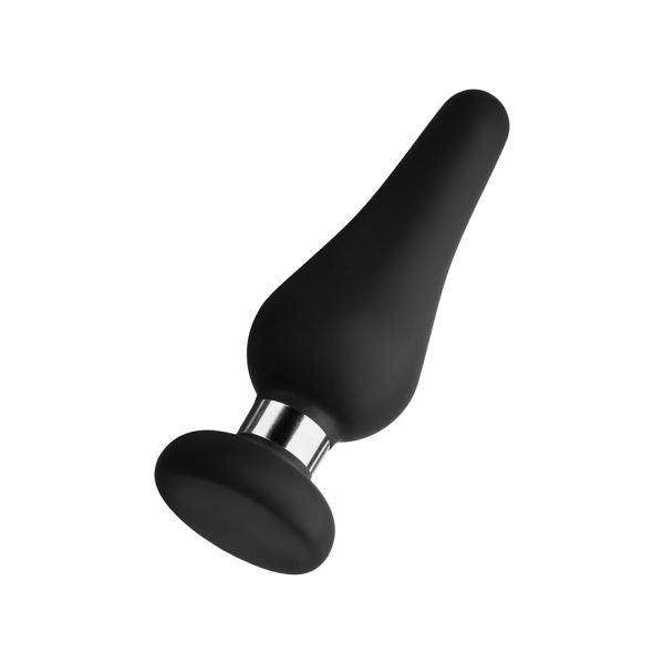 Forto F-21 Tear Drop Silicone Anal Plug Medium Black - Image 3