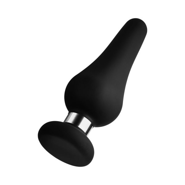Forto F-21 Tear Drop Silicone Anal Plug Large Black - Image 3