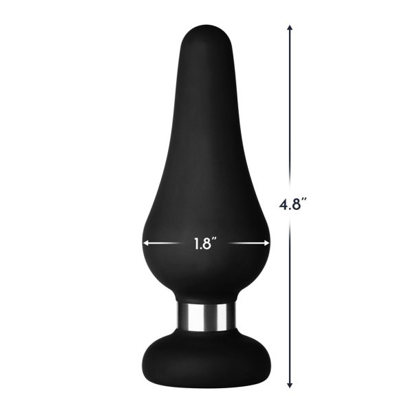 Forto F-21 Tear Drop Silicone Anal Plug Large Black - Image 4